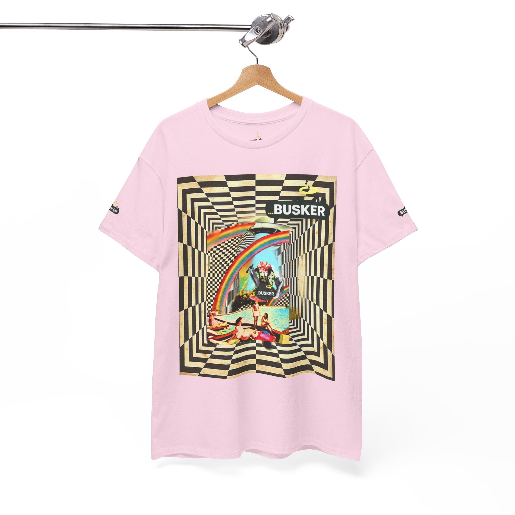 Retro Busker Graphic Tee - Unisex Heavy Cotton