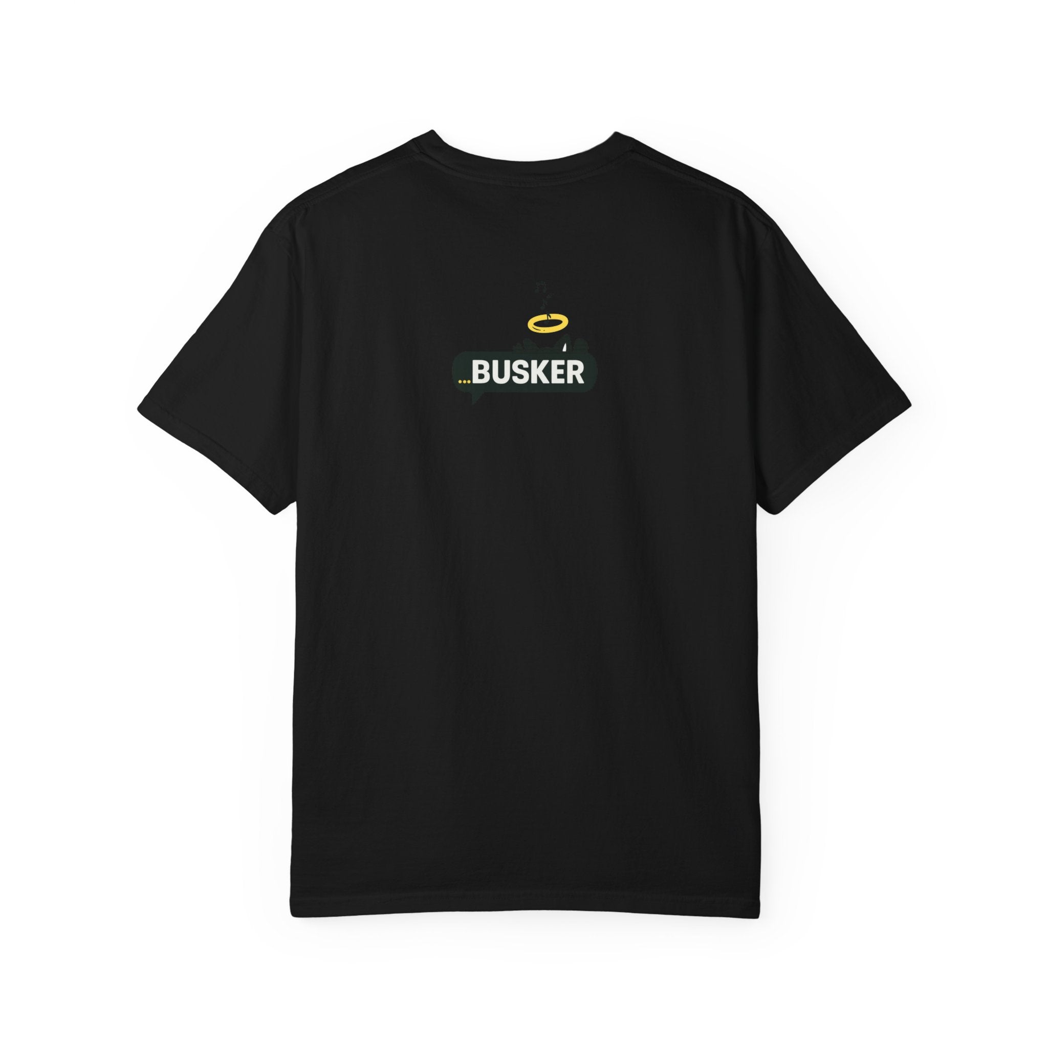 Vibrant Busker T-Shirt, Unisex Graphic Tee, Street Art Inspired Apparel, Casual Wear, Summer Festival Clothing