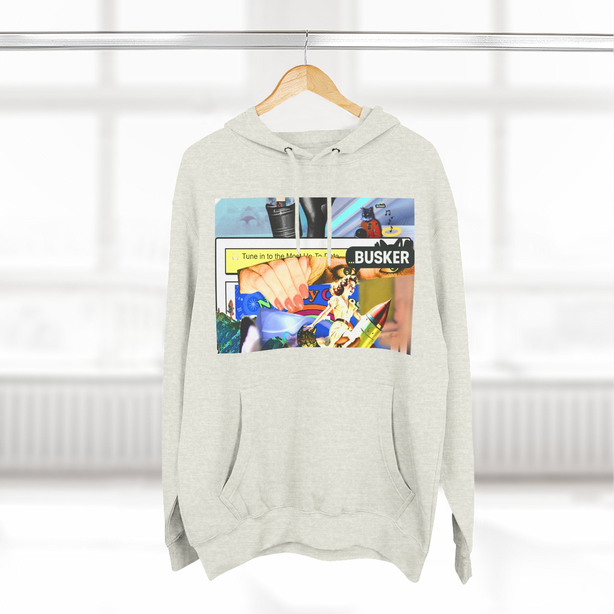 Three-Panel Fleece Hoodie
