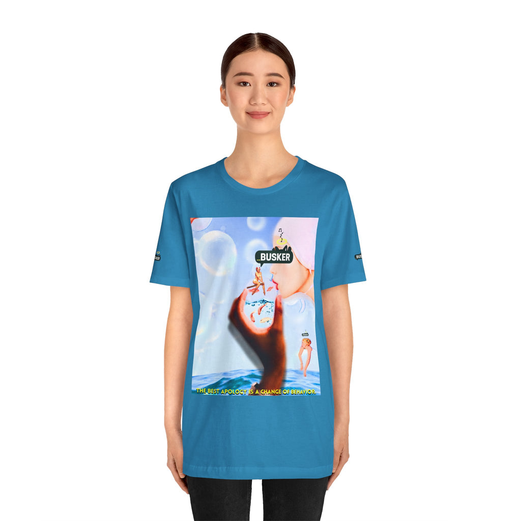 Busker Vibe Unisex Jersey Tee – Colorful Artistic Design for Summer Fun