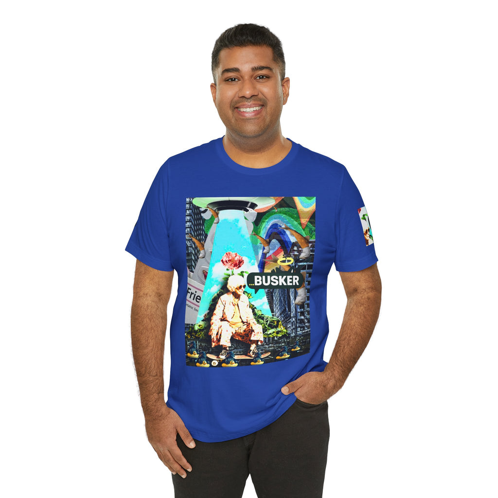 Street Art Busker Tee - Unisex Graphic Short Sleeve Shirt