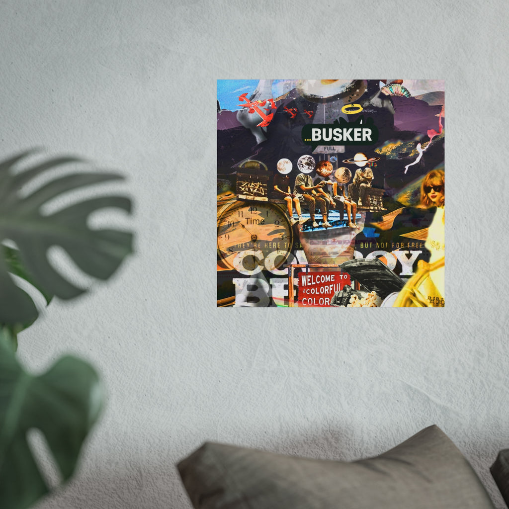 Vibrant Busker Fine Art Poster for Home Decor