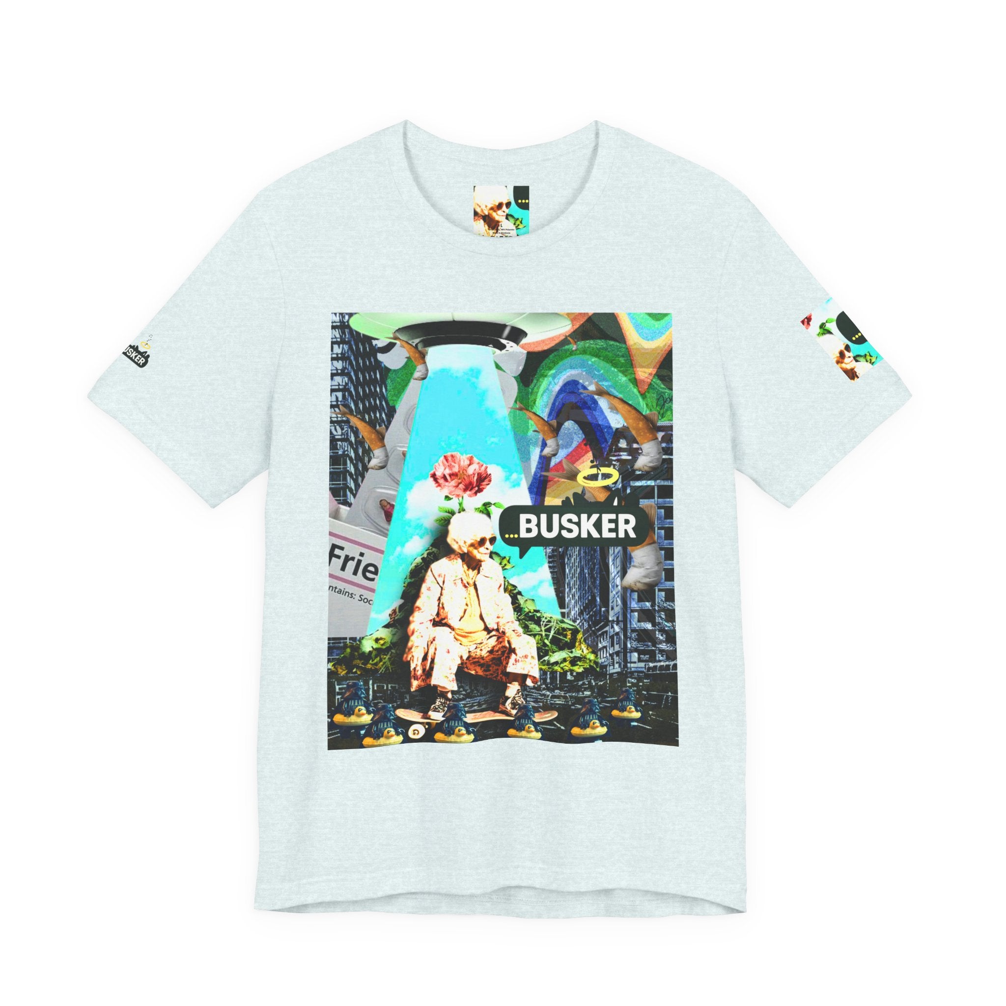 Street Art Busker Tee - Unisex Graphic Short Sleeve Shirt