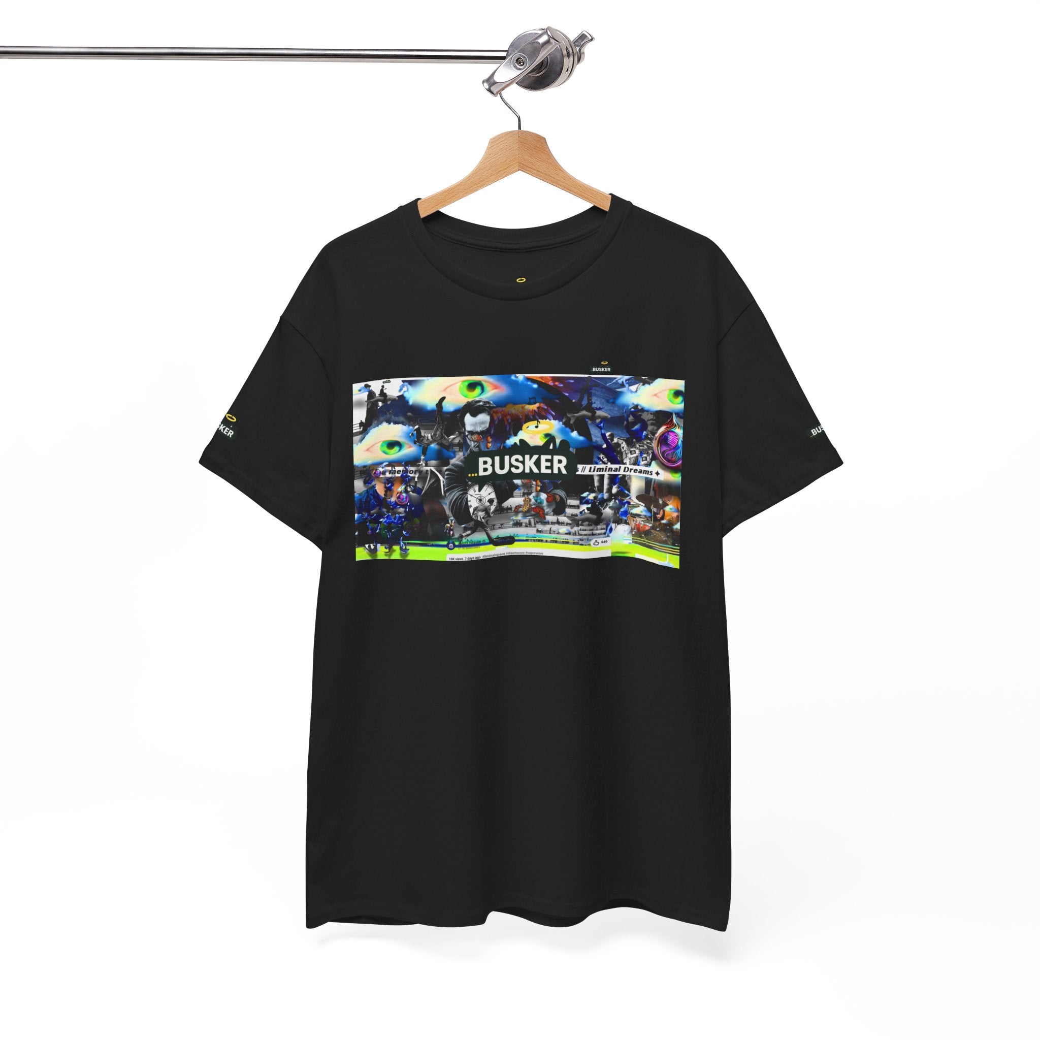 Busker Graphic Tee — Vintage Street Music Poster T‑Shirt