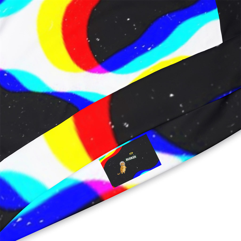 Colorful Space Cat Hoodie, Trendy Athletic Hoodie, Fun Streetwear, Unique Gift for Cat Lovers, Quirky Casual Wear