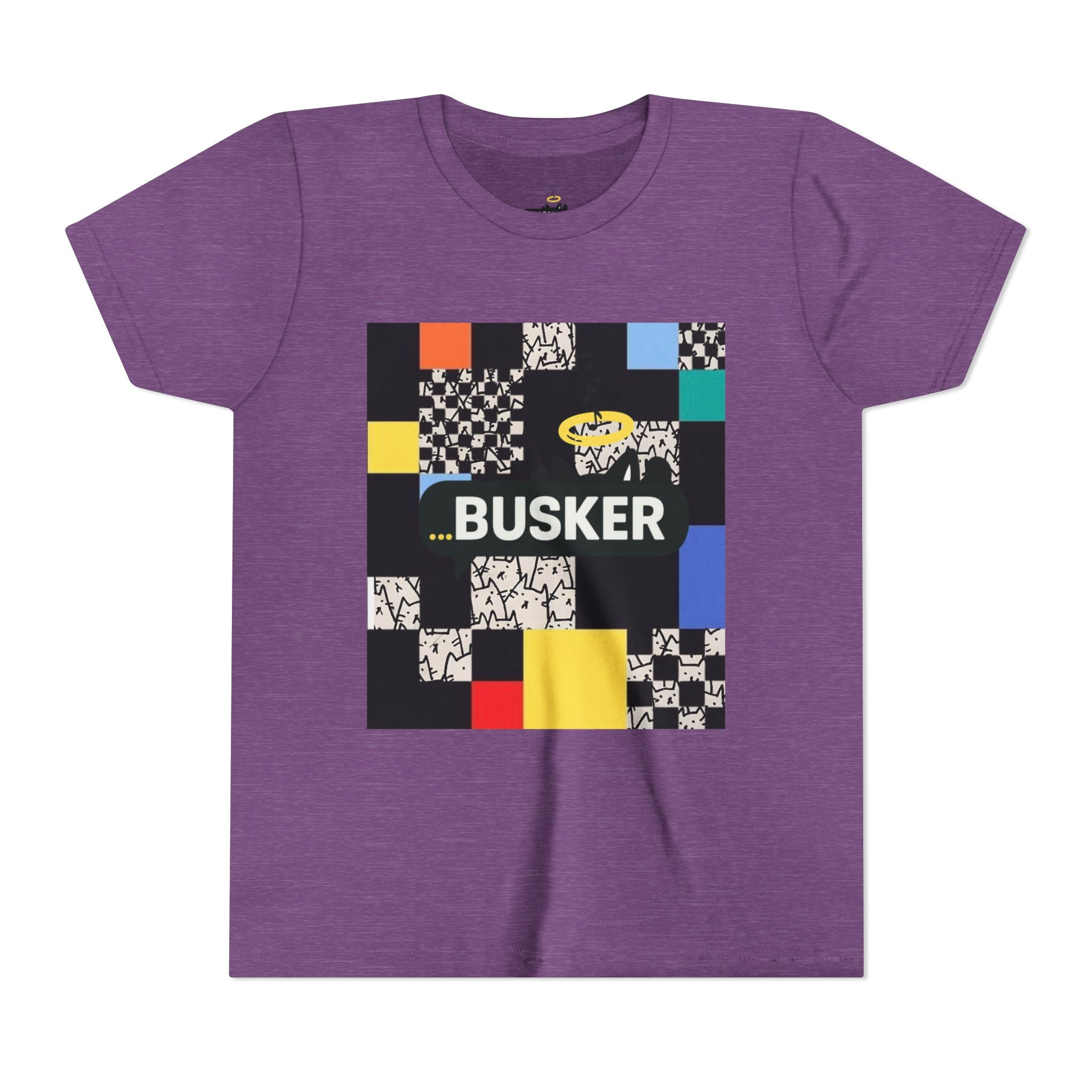 Colorful Youth Short Sleeve Tee - Perfect for Young Creators, Festivals, Birthdays, Casual Wear, Busker Themed Shirt