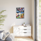 Busker Collage Matte Canvas Print — Framed Multi‑Color Wall Art