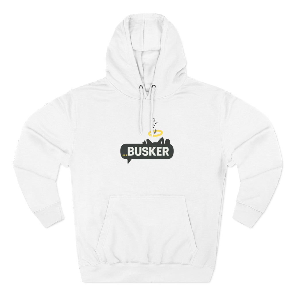 Busker Fleece Hoodie - Cozy Street Art Inspired Hoodie for Music Lovers, Casual Wear, Gift for Musicians, Concert Attire, Relaxed Fit