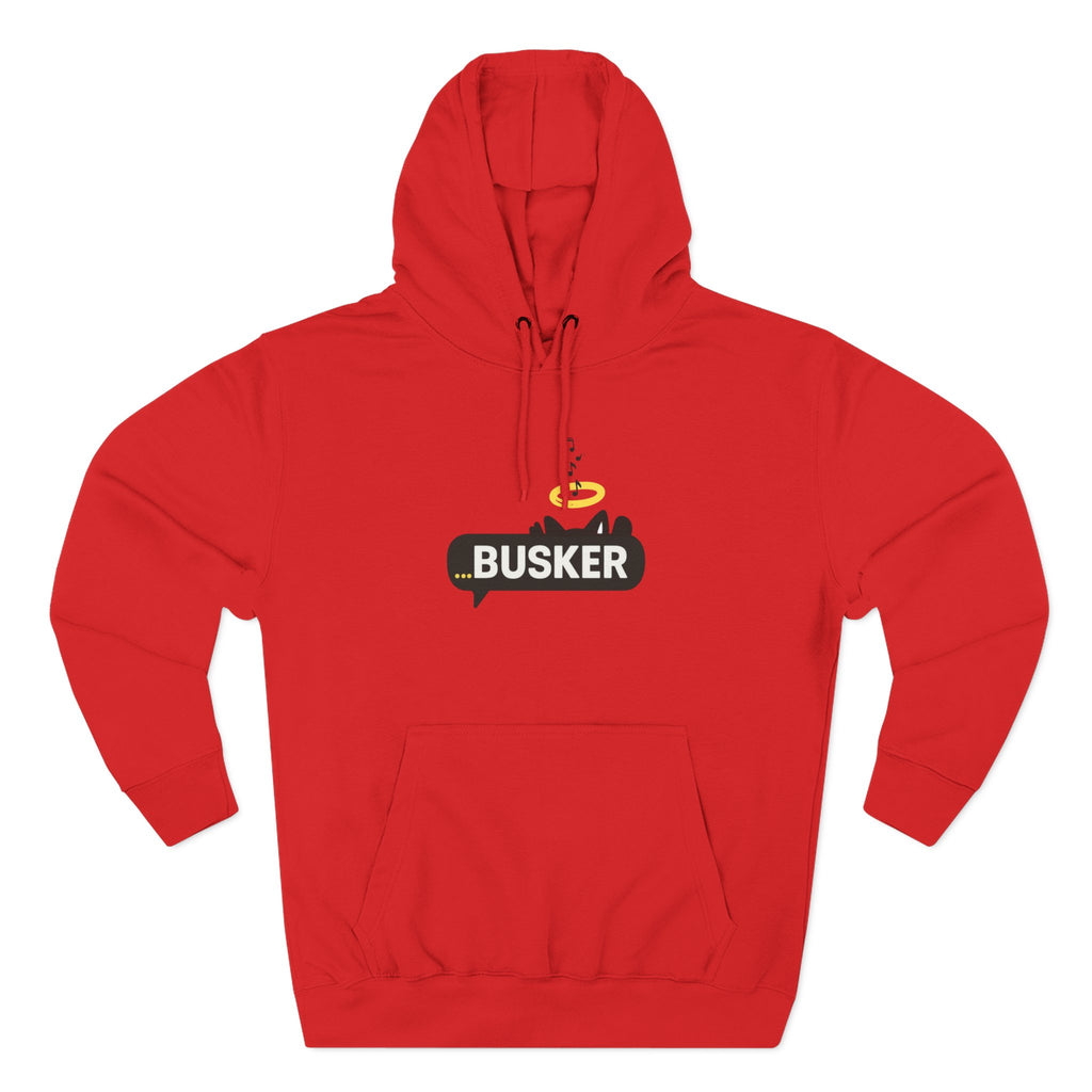 Busker Fleece Hoodie - Cozy Street Art Inspired Hoodie for Music Lovers, Casual Wear, Gift for Musicians, Concert Attire, Relaxed Fit