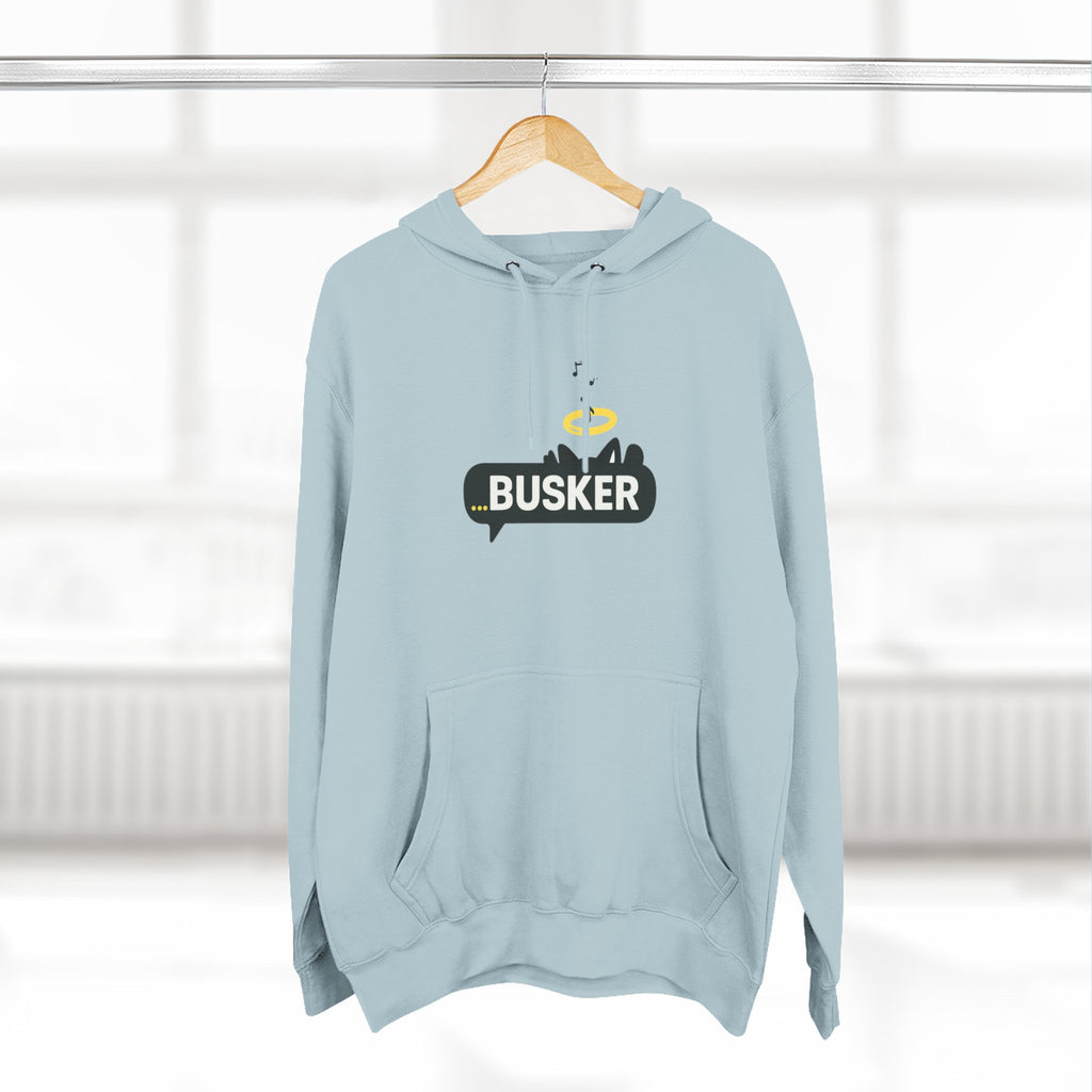 Busker Fleece Hoodie - Cozy Street Art Inspired Hoodie for Music Lovers, Casual Wear, Gift for Musicians, Concert Attire, Relaxed Fit