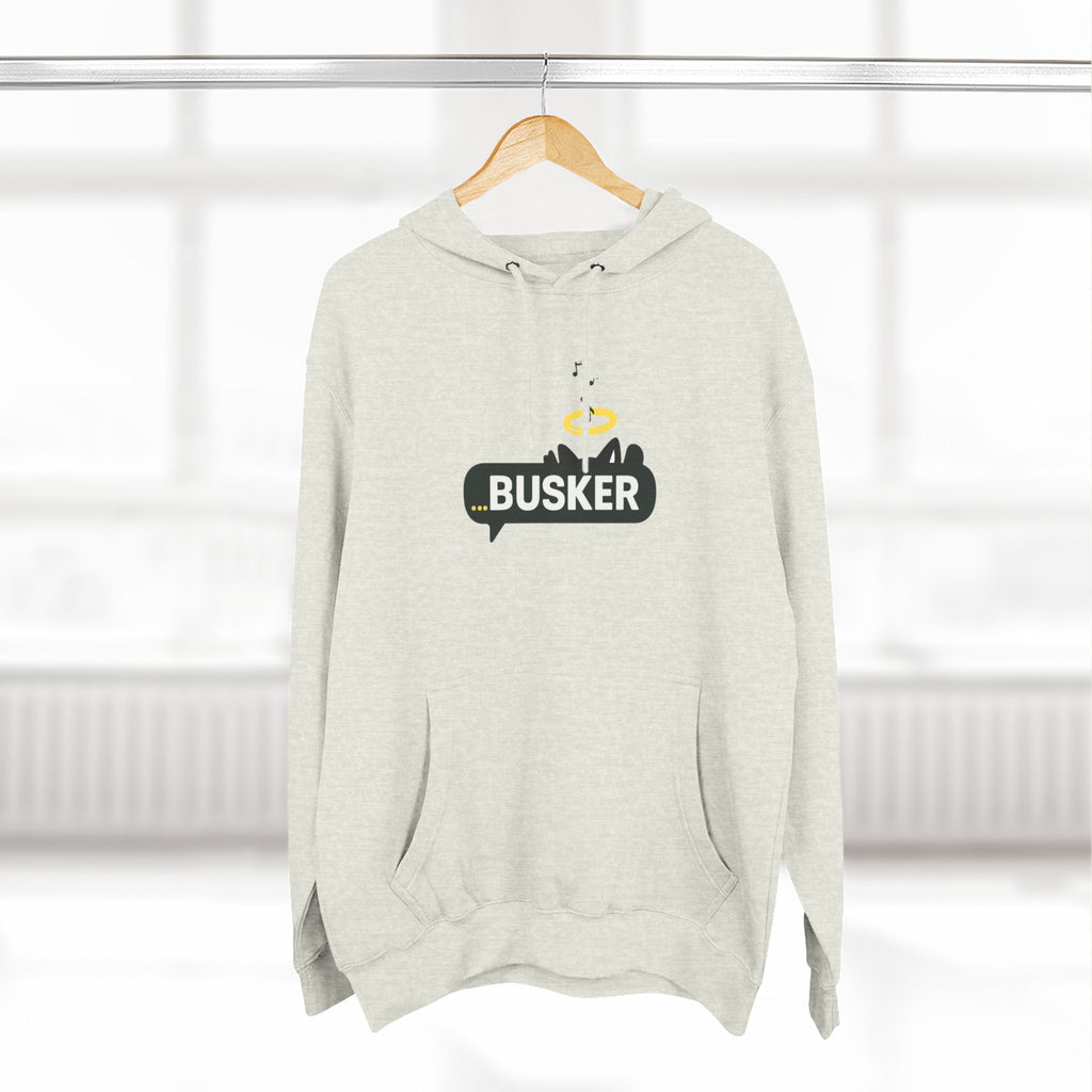 Busker Fleece Hoodie - Cozy Street Art Inspired Hoodie for Music Lovers, Casual Wear, Gift for Musicians, Concert Attire, Relaxed Fit