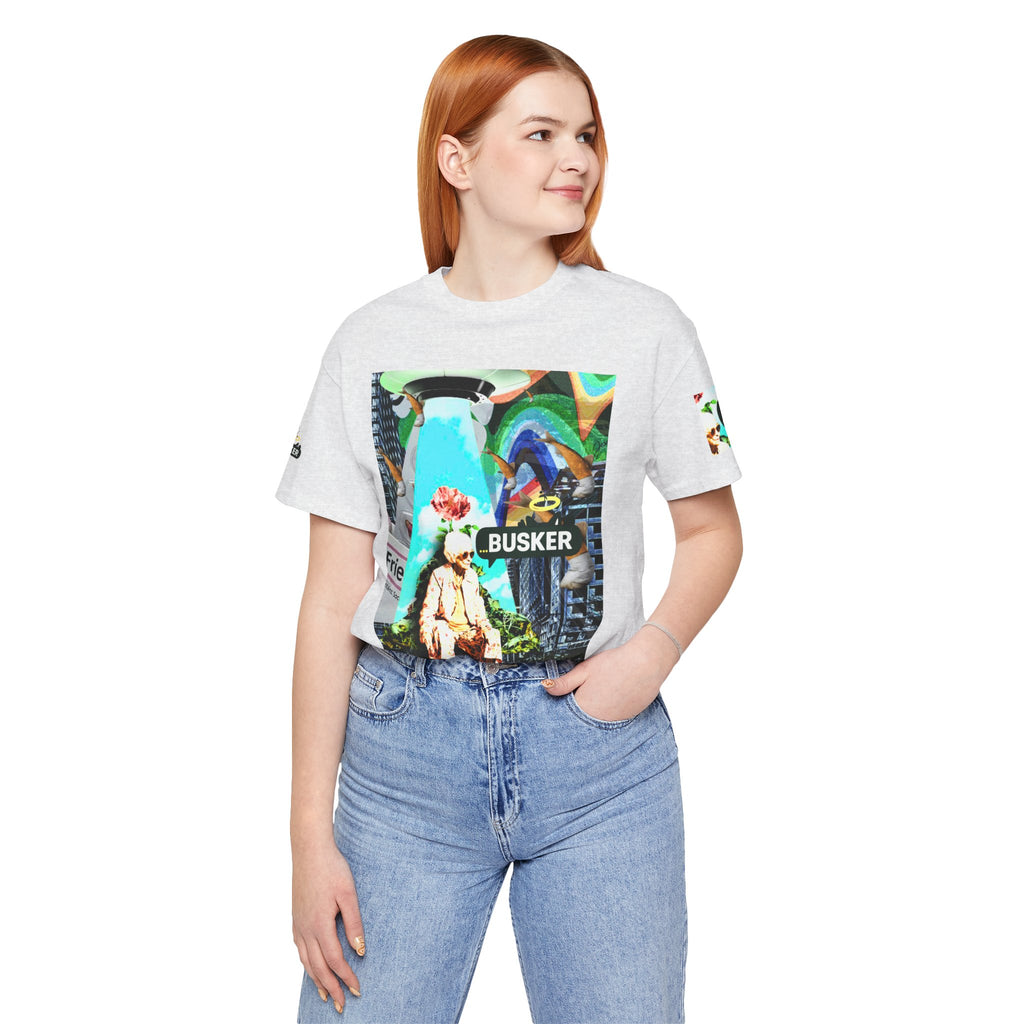 Street Art Busker Tee - Unisex Graphic Short Sleeve Shirt