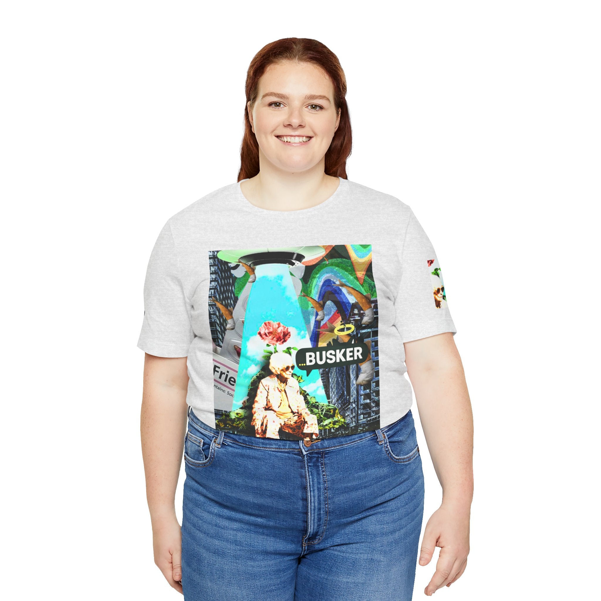 Street Art Busker Tee - Unisex Graphic Short Sleeve Shirt