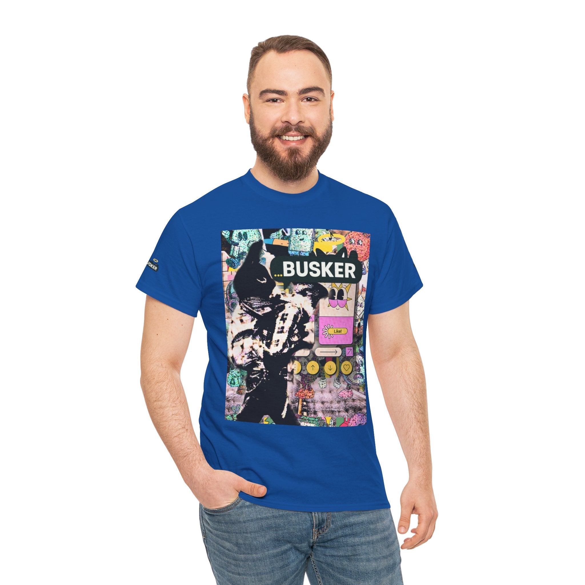 Grunge Art Busker Unisex Heavy Cotton Tee