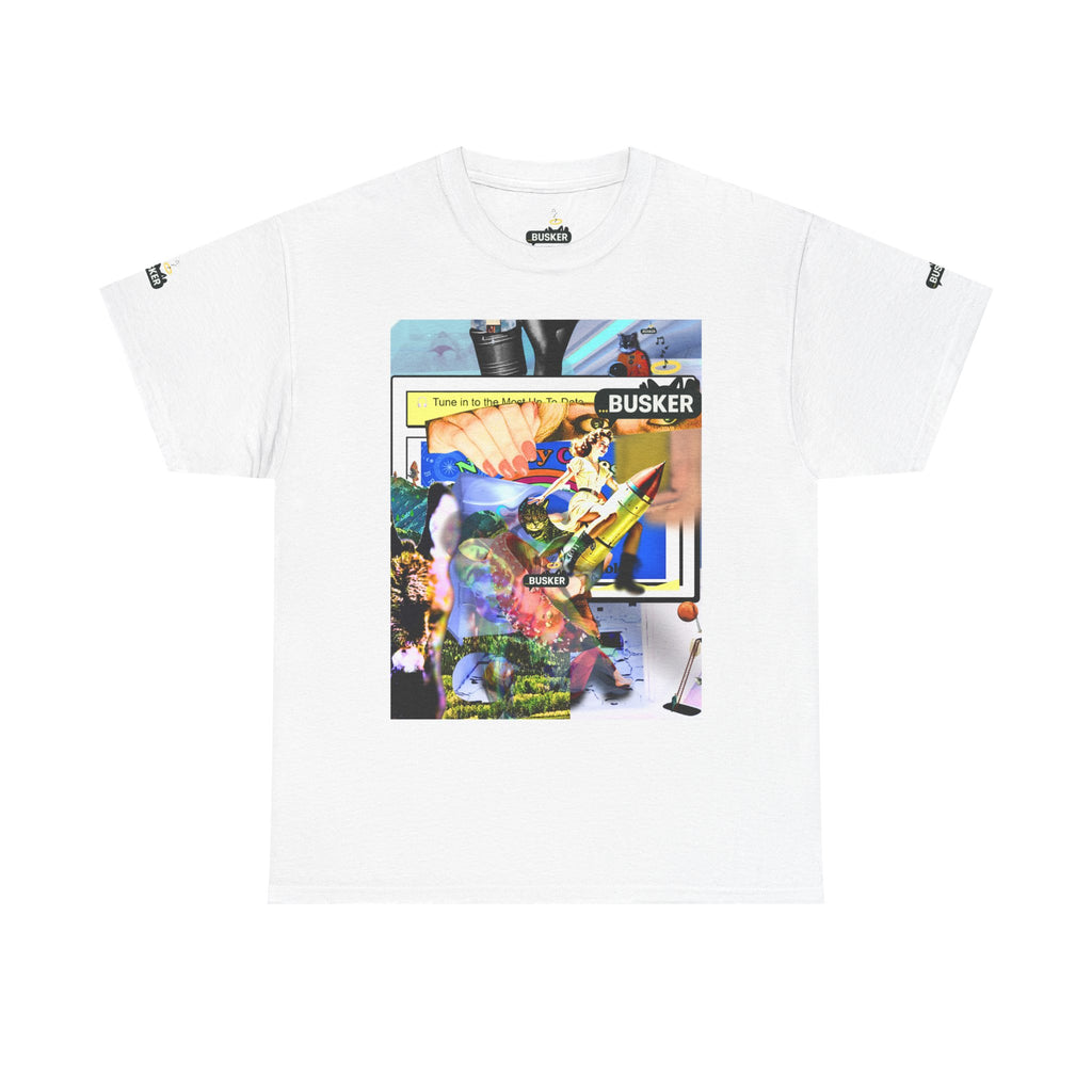 Cool Graphic Unisex Heavy Cotton Tee - 'Busker' Design