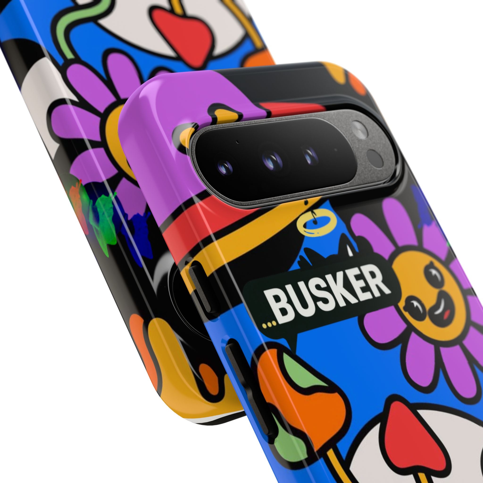 Colorful Phone Case, Cute Phone Accessories, Gift for Music Lovers, Fun Tech Gear, Unique Floral Design Case