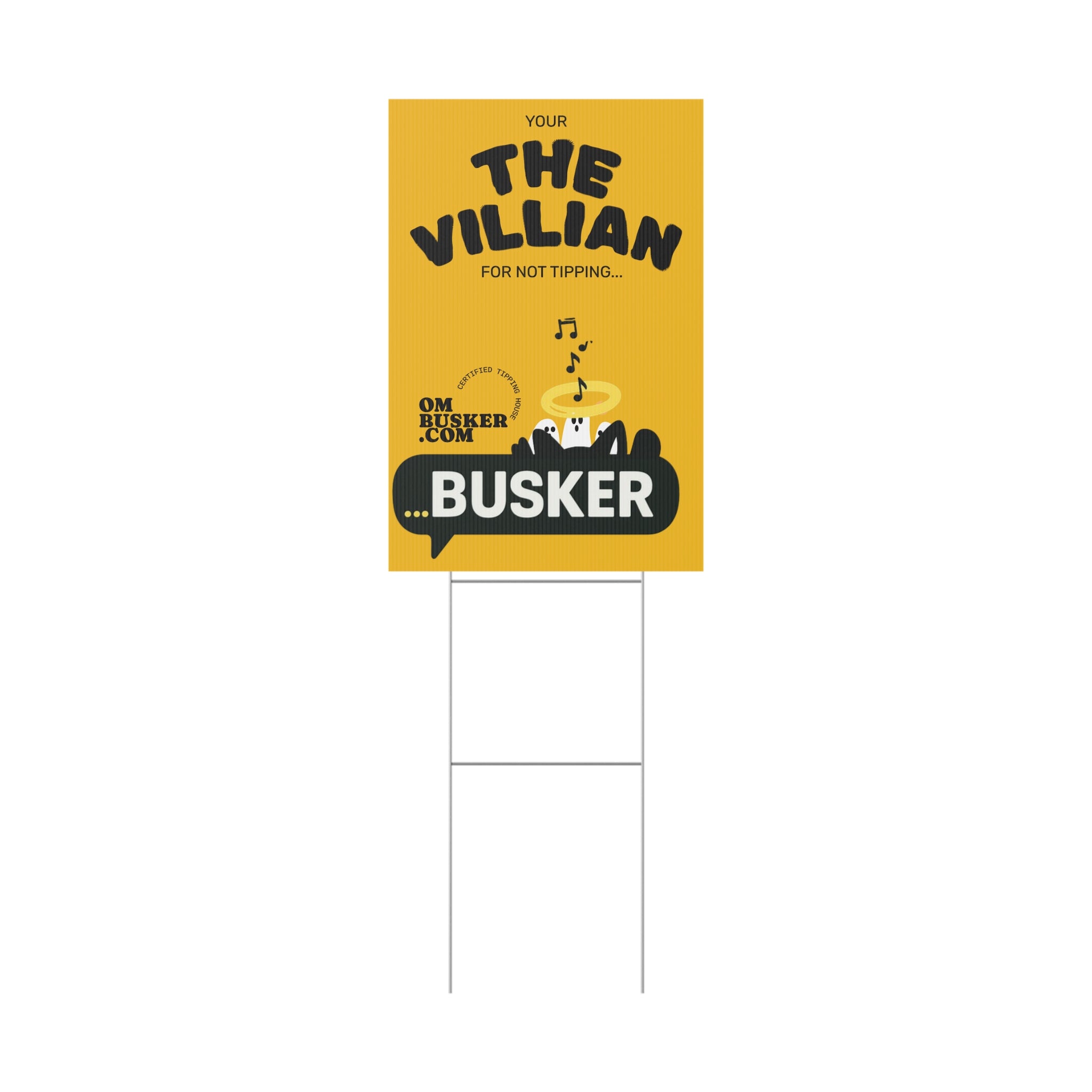 Custom Busker Plastic Yard Sign - Fun Event Signage, Outdoor Decoration, Gift for Street Performers, Yard Sign for Festivals, Humor Sign
