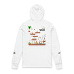 Unisex Hooded Long Sleeve Tee - Playful Graphic Tee for Gamers, Perfect for Casual Wear, Gifts, Birthday Celebrations, and Fun Events