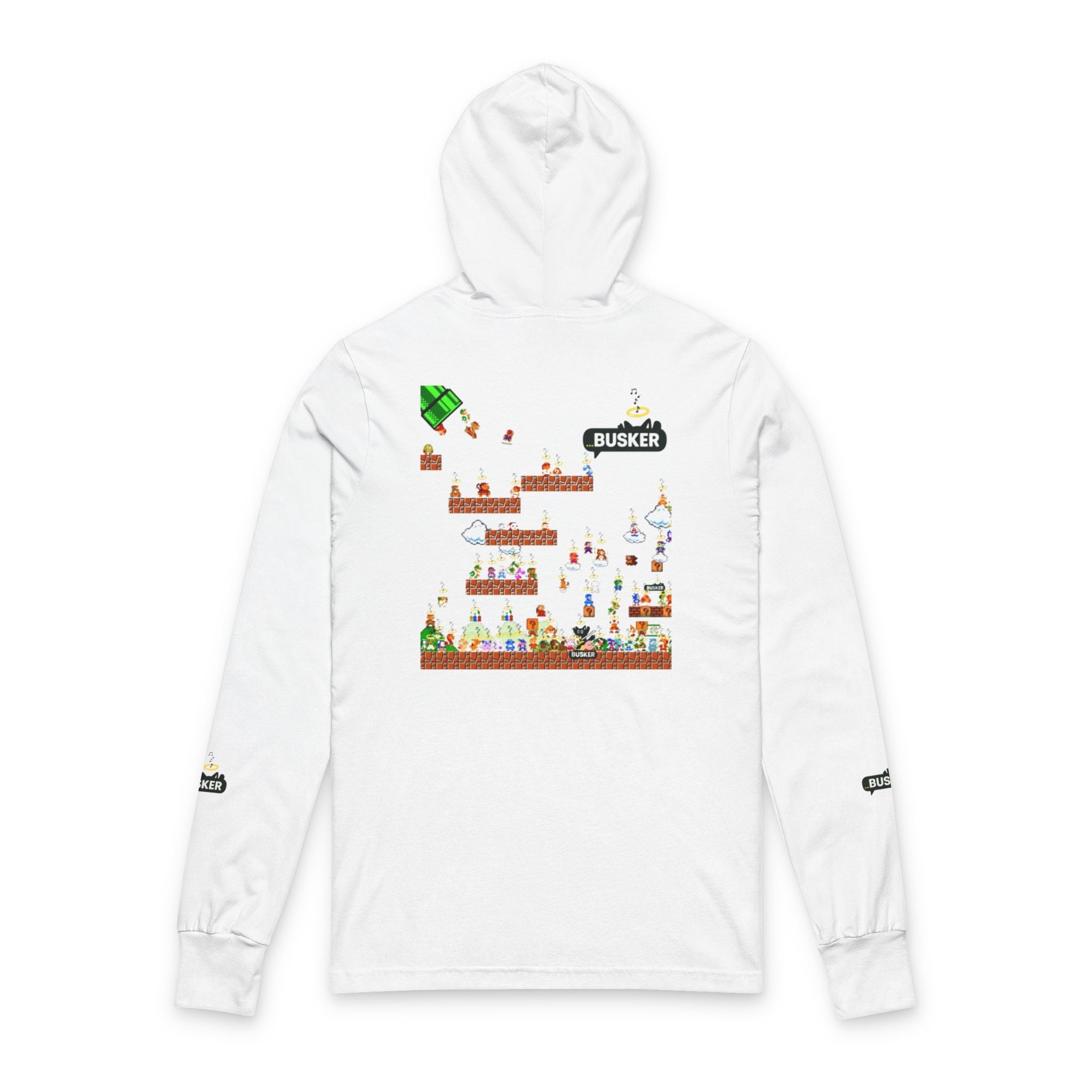 Unisex Hooded Long Sleeve Tee - Playful Graphic Tee for Gamers, Perfect for Casual Wear, Gifts, Birthday Celebrations, and Fun Events