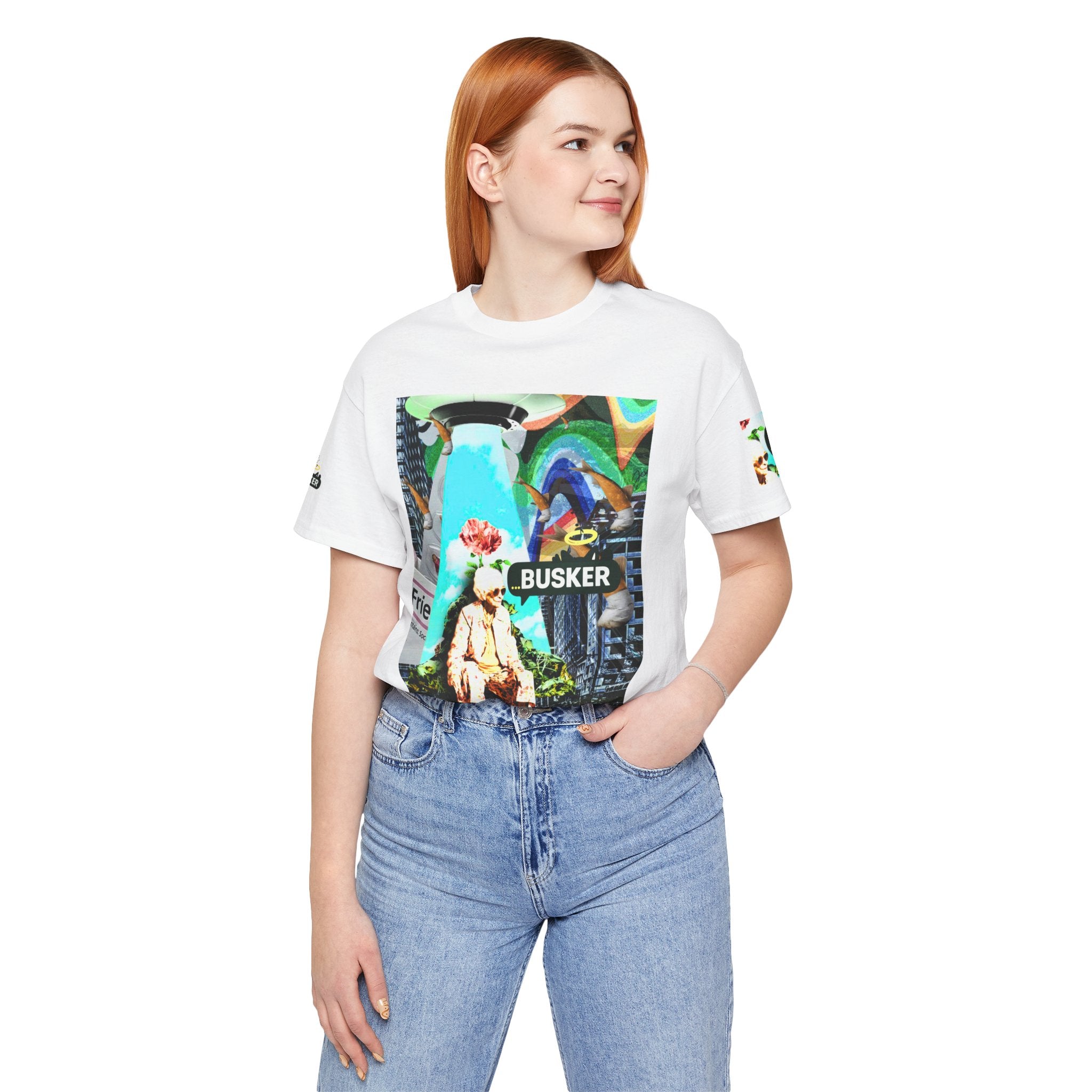 Street Art Busker Tee - Unisex Graphic Short Sleeve Shirt