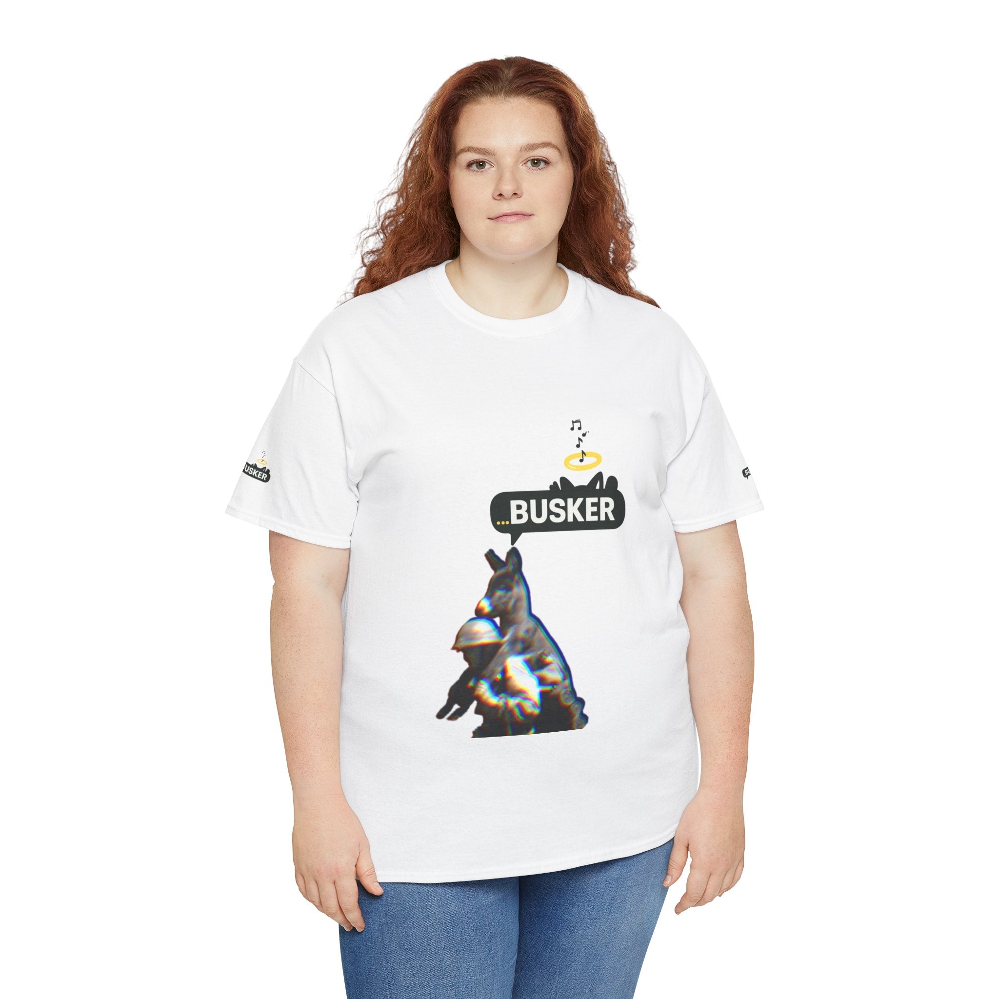 Busker Vibes Unisex Heavy Cotton Tee - Fun Graphic T-Shirt for Music Lovers and Street Artists