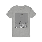 Stylish Youth Tee with Sunset Geometric Design, Summer Apparel, Kids Fashion, Gift for Birthdays, Fun Casual Wear, Graphic Tee