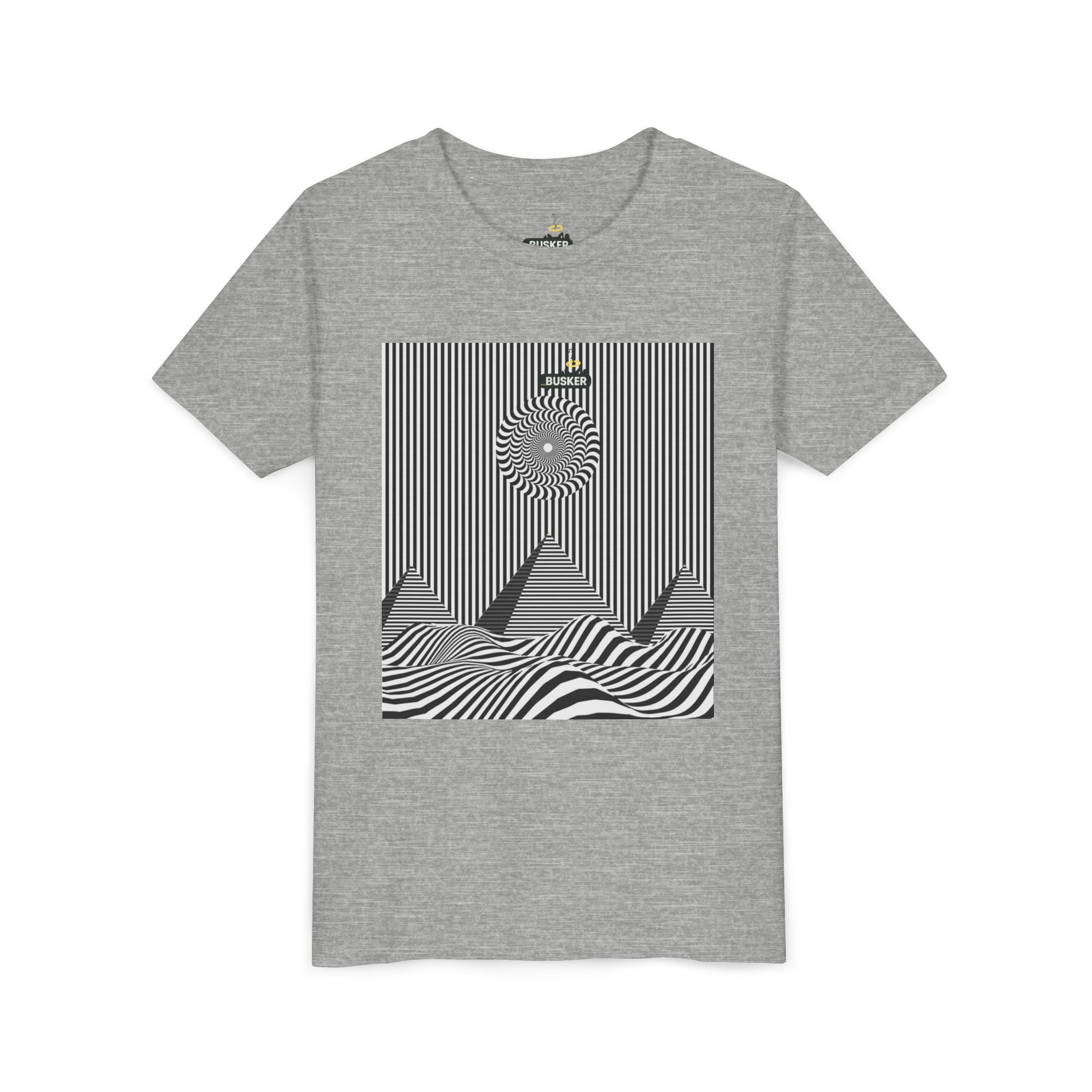 Stylish Youth Tee with Sunset Geometric Design, Summer Apparel, Kids Fashion, Gift for Birthdays, Fun Casual Wear, Graphic Tee