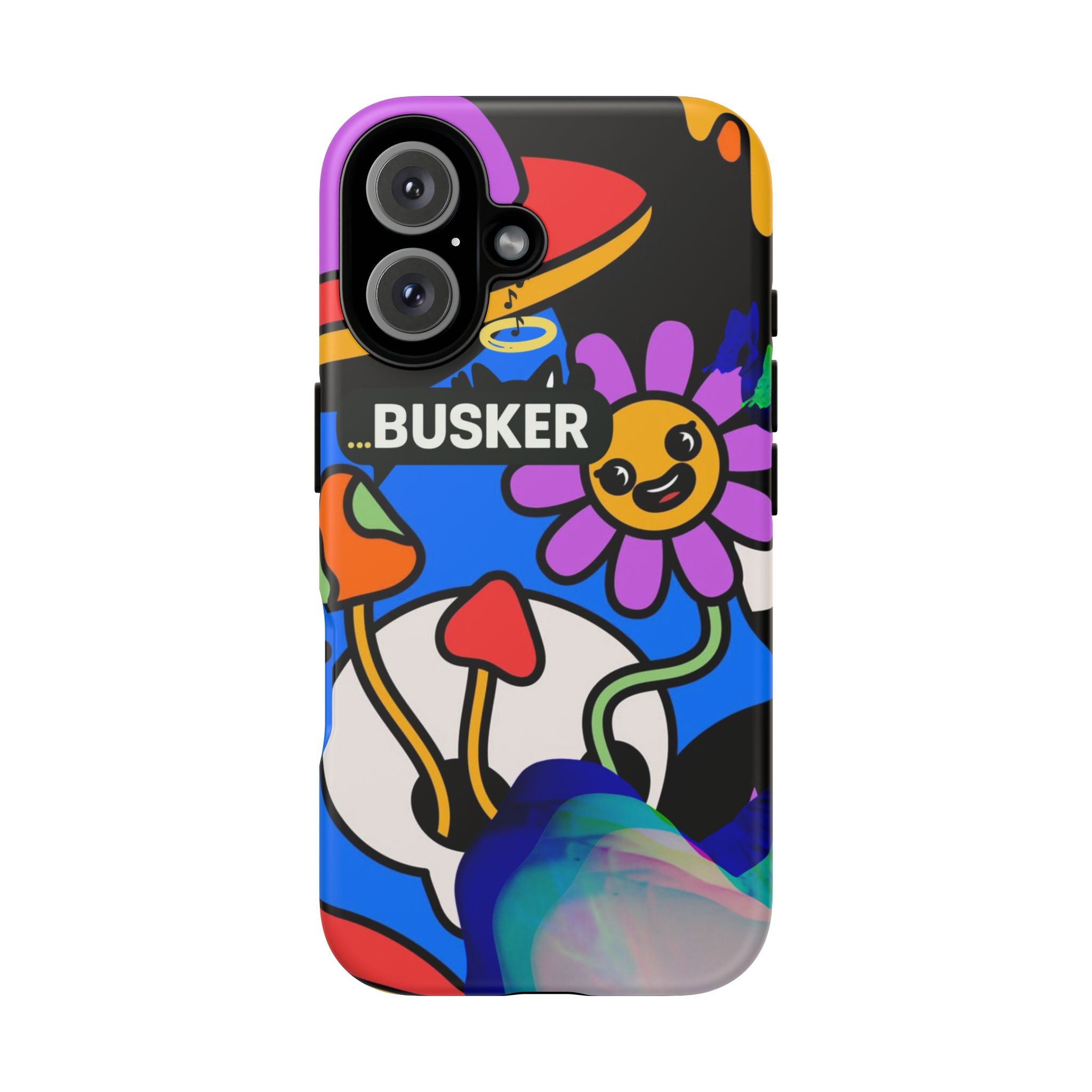 Colorful Phone Case, Cute Phone Accessories, Gift for Music Lovers, Fun Tech Gear, Unique Floral Design Case
