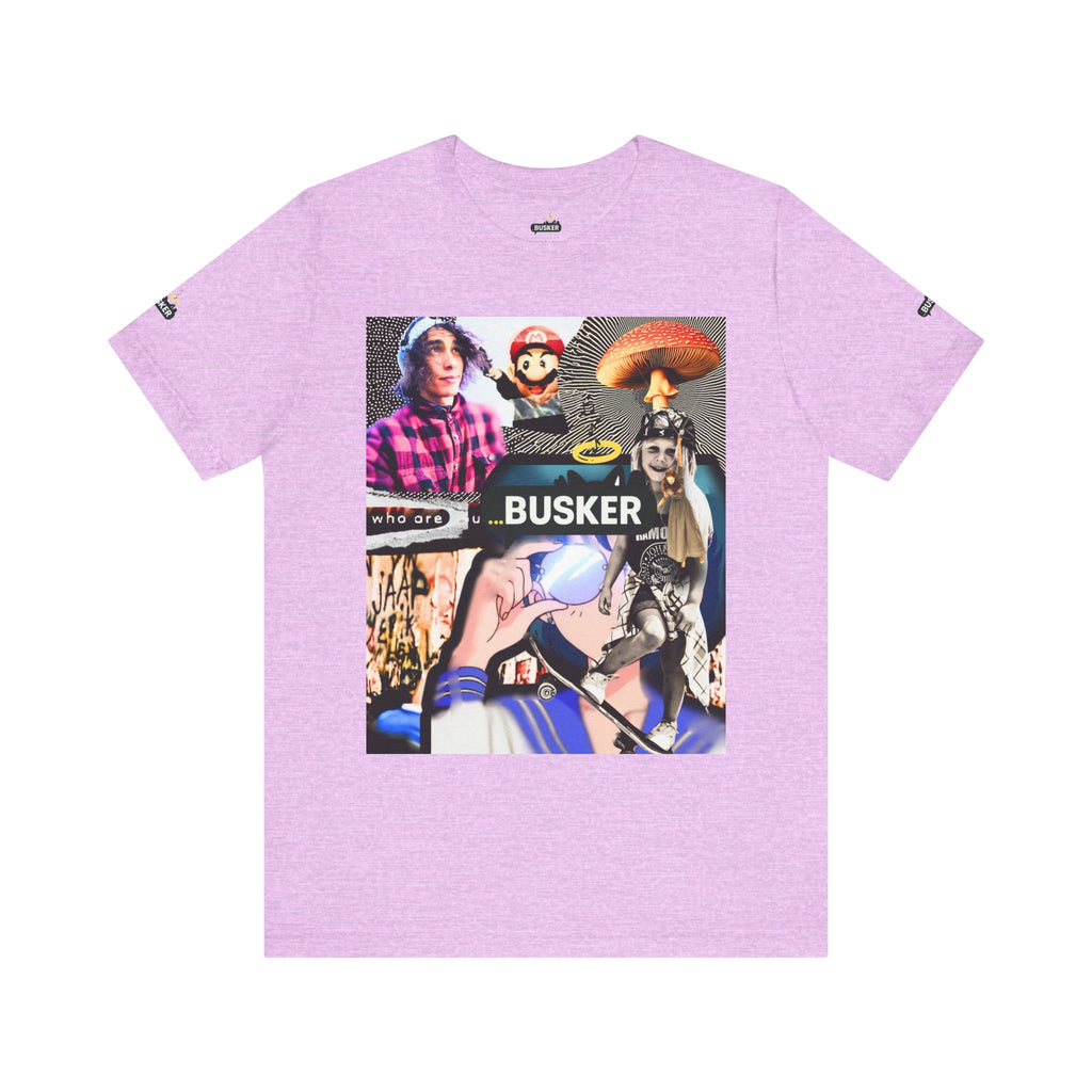 Busker Vibe Unisex Tee - Music & Art Collage Design