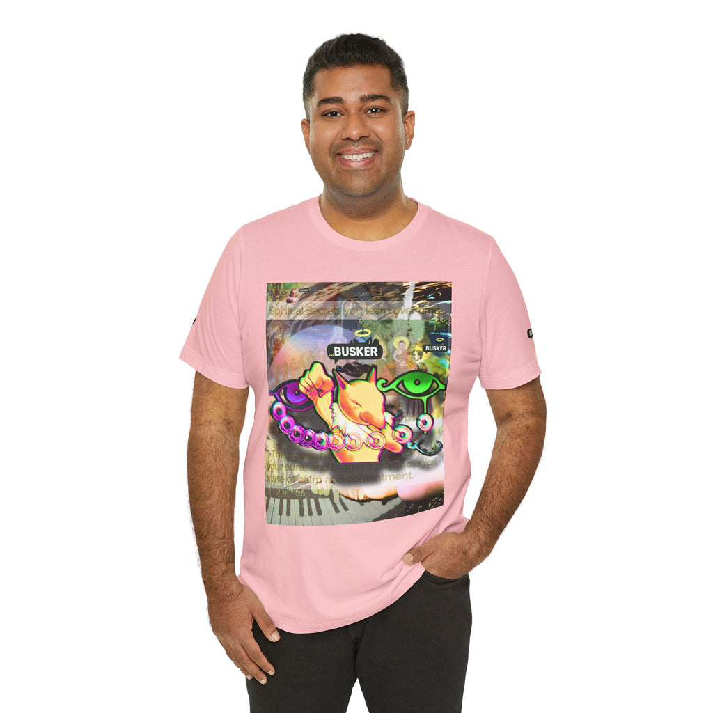 Vibrant Busker Art Tee for Creative Souls