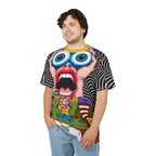 Bold Graphic Tee for Cartoon Lovers | Edgy AOP Unisex T-Shirt | Fun Gift for Anime Fans, Graphic Print Tee, Casual Wear