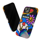 Colorful Phone Case, Cute Phone Accessories, Gift for Music Lovers, Fun Tech Gear, Unique Floral Design Case