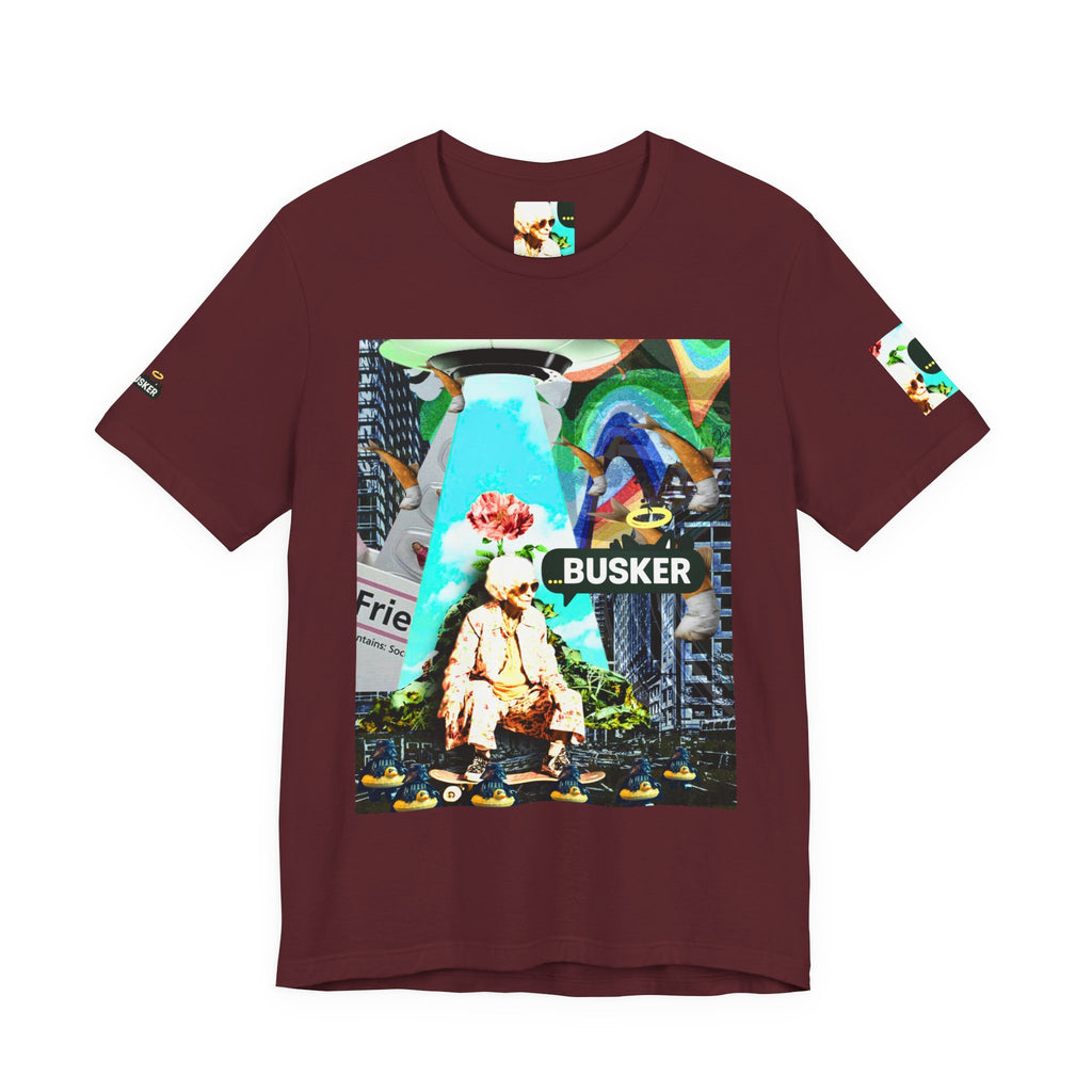 Street Art Busker Tee - Unisex Graphic Short Sleeve Shirt