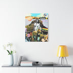 Artistic Stretched Canvas Print - 'Welcome to Golden' Collage