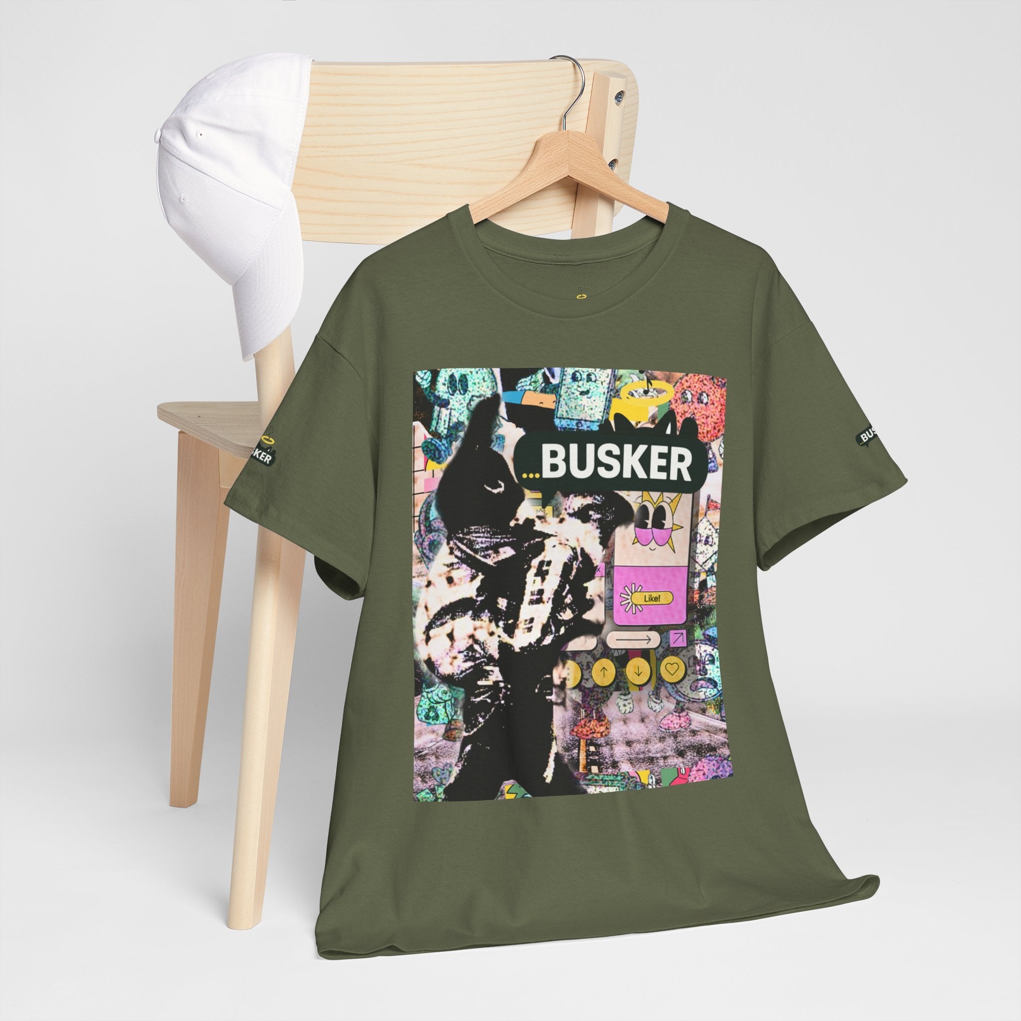 Grunge Art Busker Unisex Heavy Cotton Tee