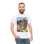 Busker Collage Graphic Tee — Vintage Music Poster Streetwear