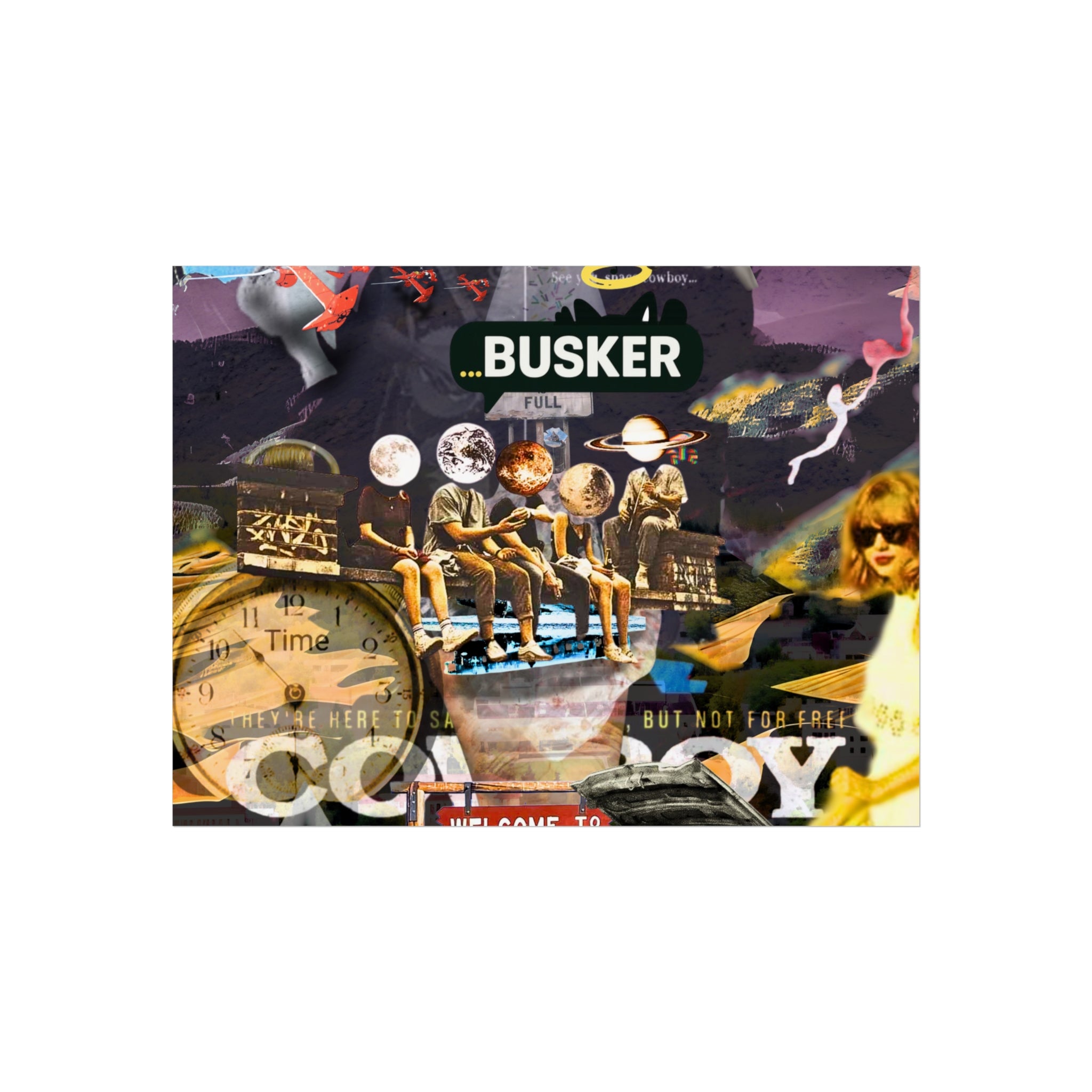 Vibrant Busker Fine Art Poster for Home Decor