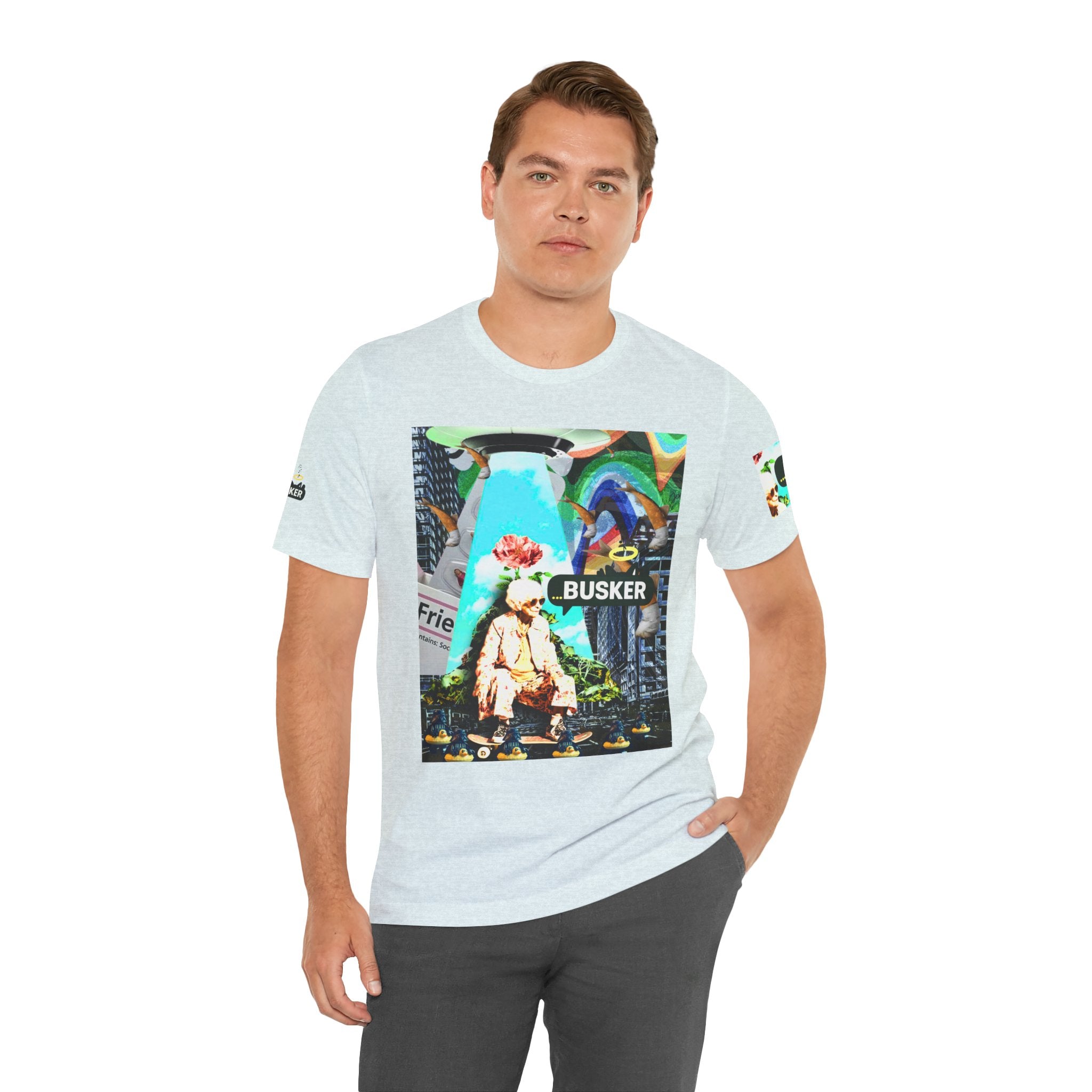 Street Art Busker Tee - Unisex Graphic Short Sleeve Shirt