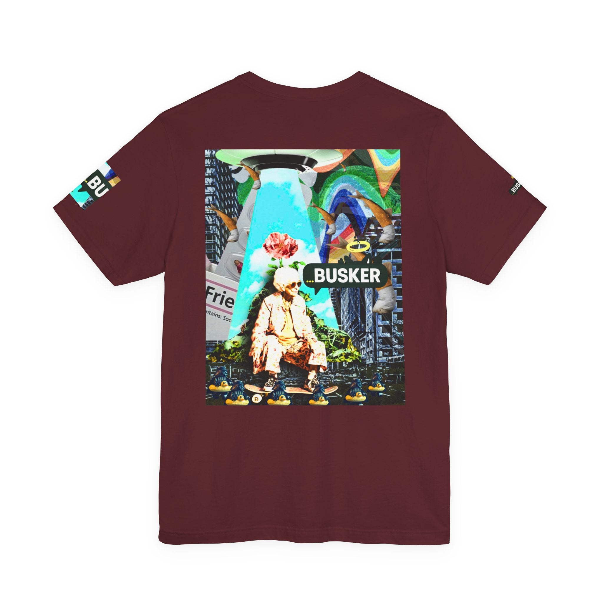 Street Art Busker Tee - Unisex Graphic Short Sleeve Shirt