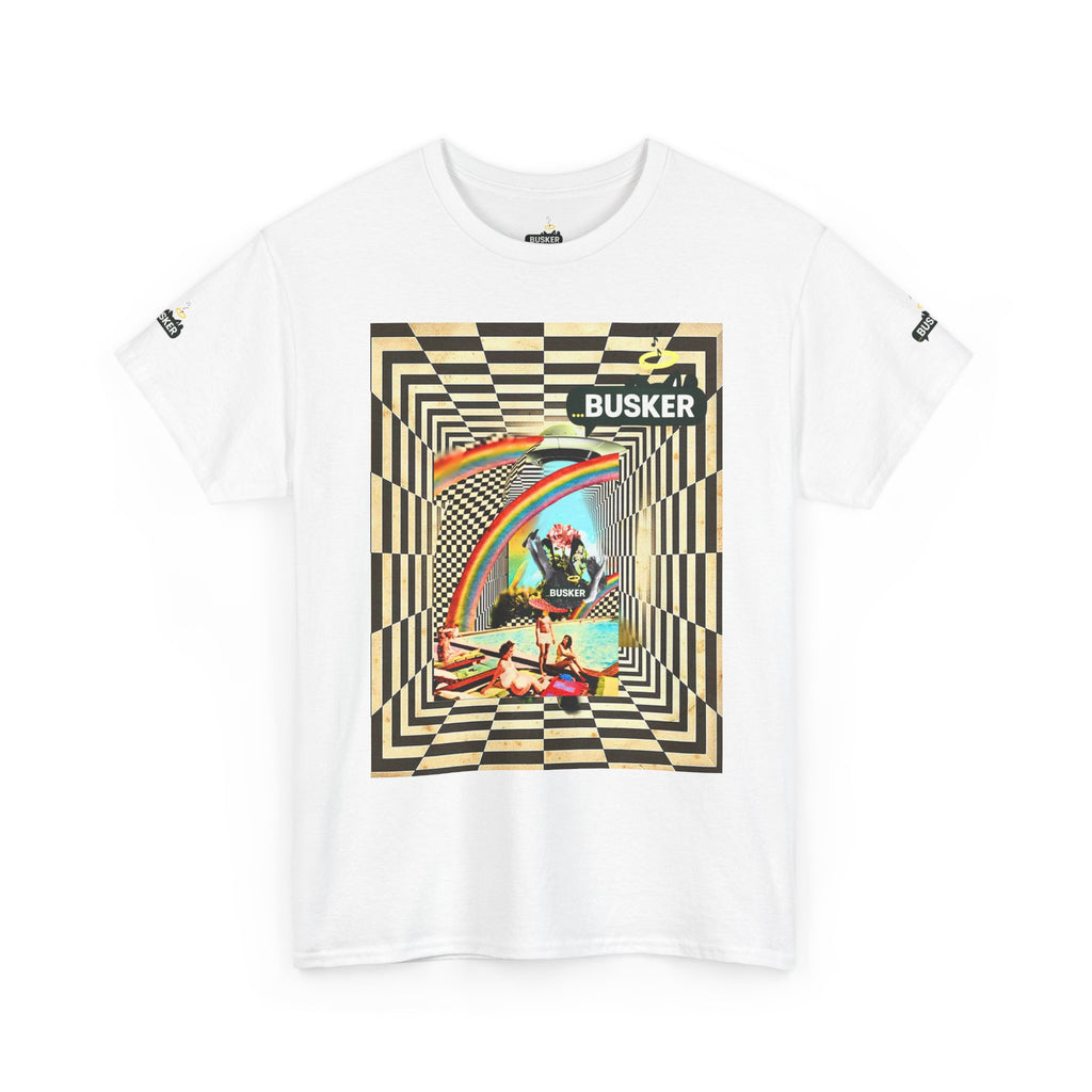 Retro Busker Graphic Tee - Unisex Heavy Cotton