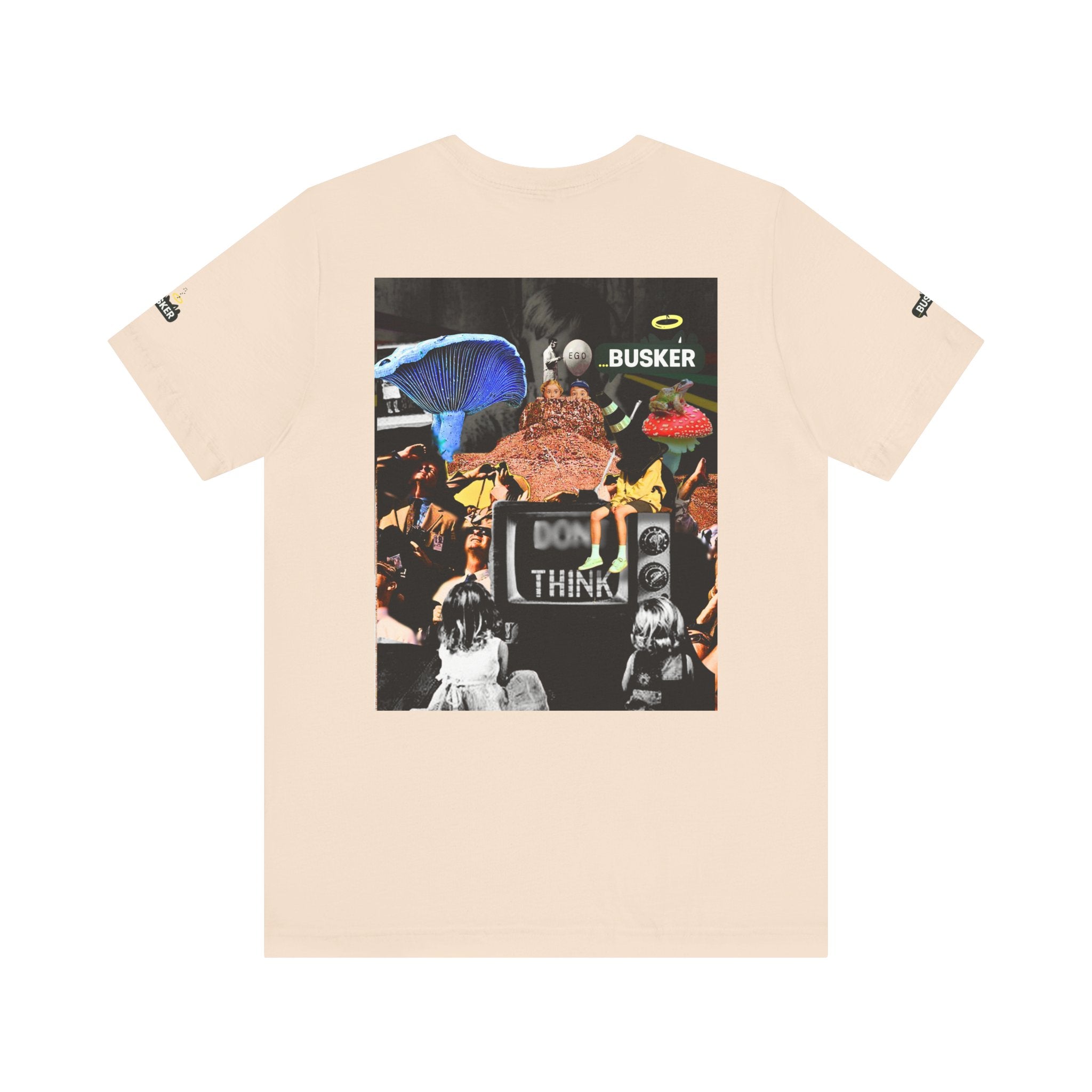 Creative Unisex Graphic Tee - 'I Don't Think' Busker Design