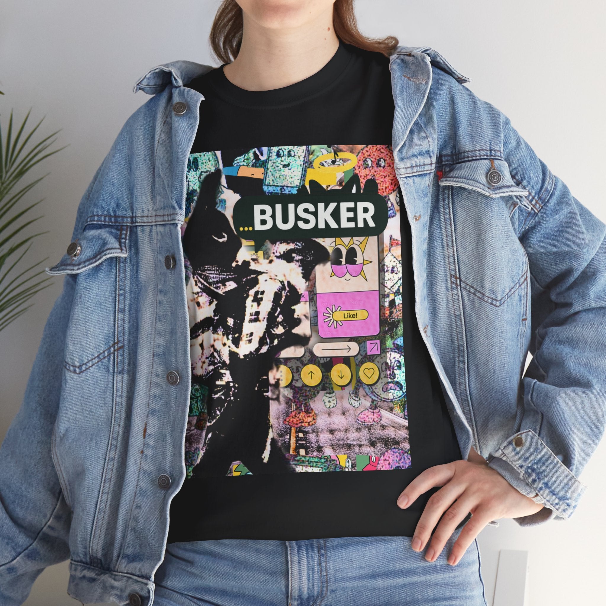 Grunge Art Busker Unisex Heavy Cotton Tee