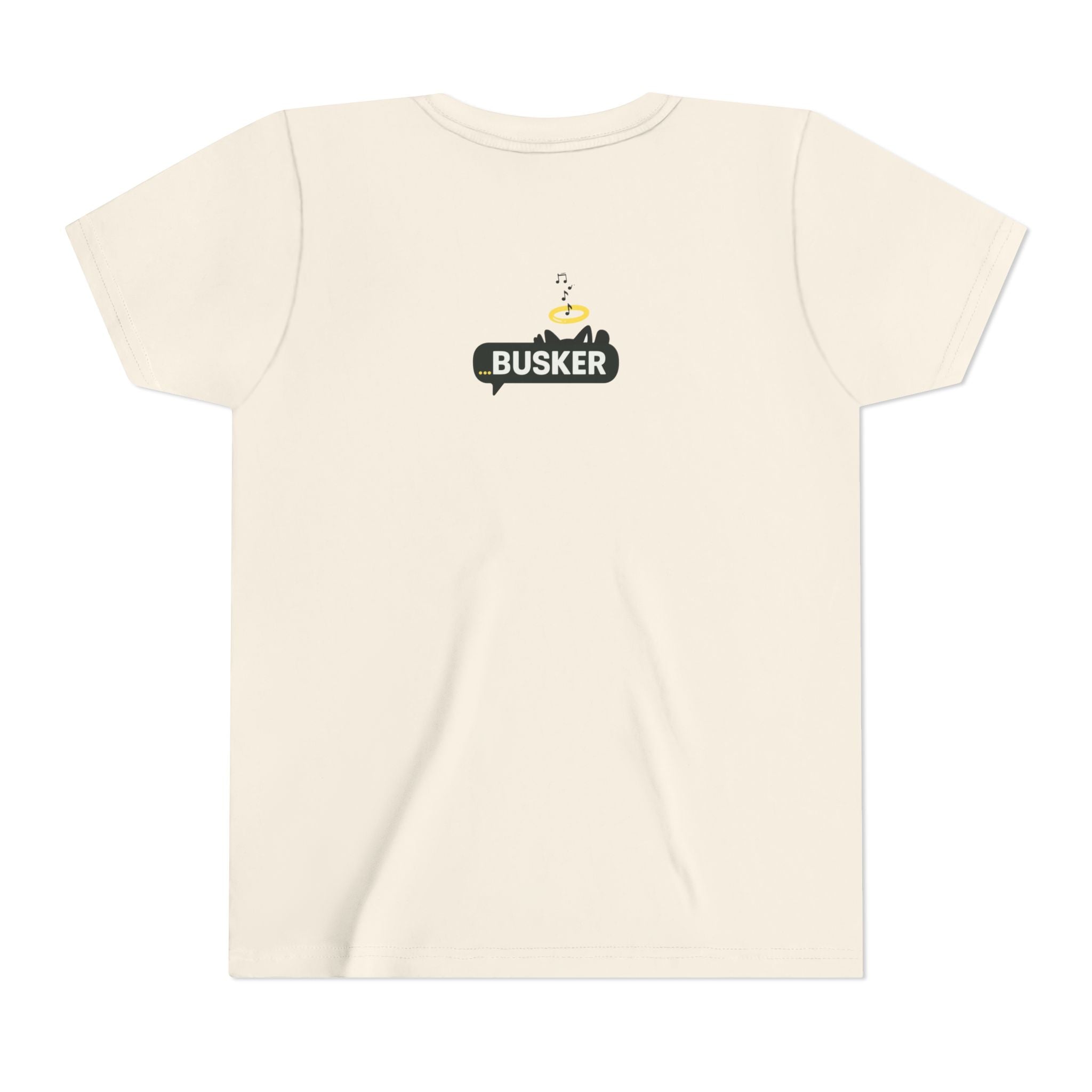 Youth Graphic Tee with Dinosaur Design, Fun Tee for Kids, Summer Style, Birthday Gift, Casual Wear, Playful Outfit, Busker Theme