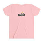 Youth Graphic Tee with Fun 'Busker' Design, Cool Summer Shirt, Gifts for Kids, Festival Attire, Trendy Youthwear