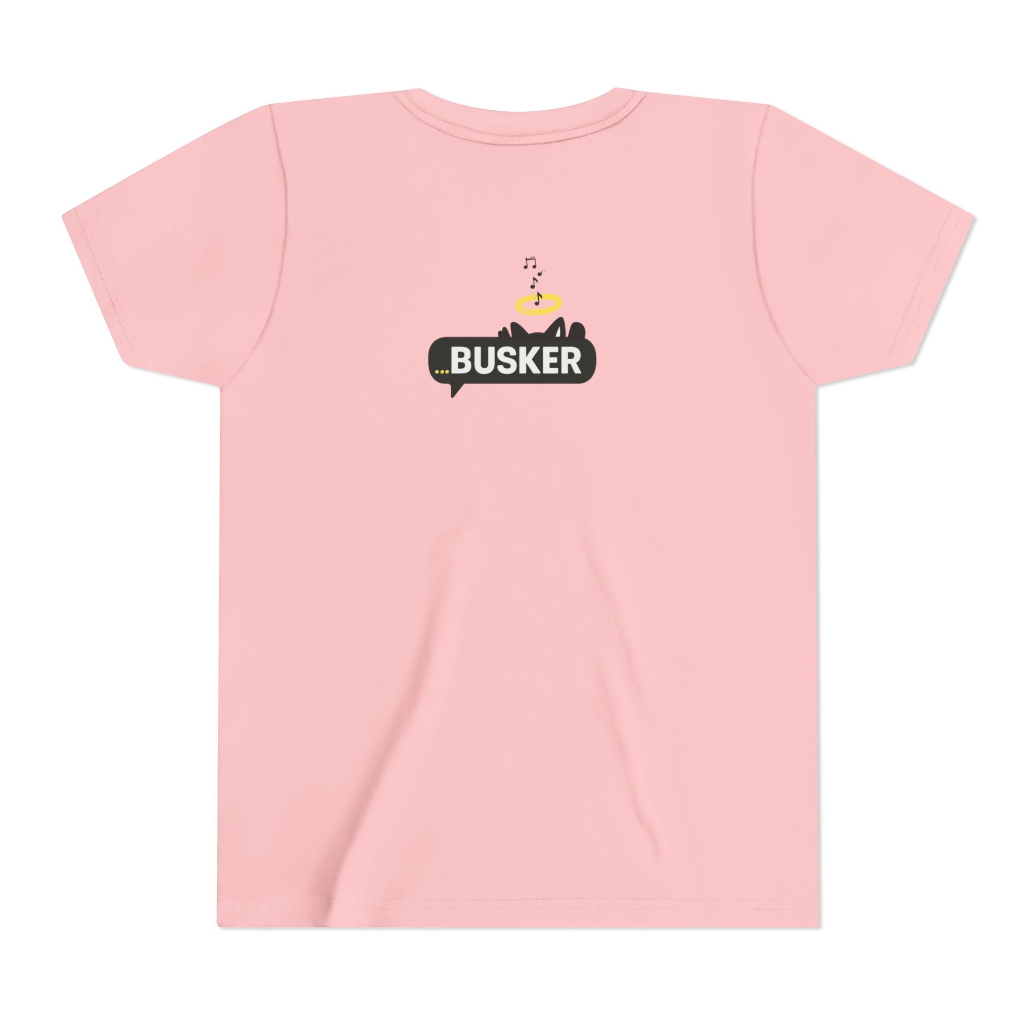Youth Graphic Tee with Fun 'Busker' Design, Cool Summer Shirt, Gifts for Kids, Festival Attire, Trendy Youthwear