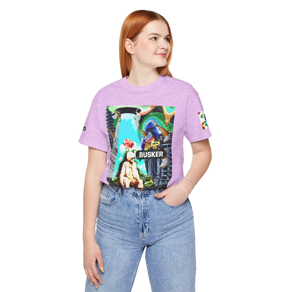 Street Art Busker Tee - Unisex Graphic Short Sleeve Shirt