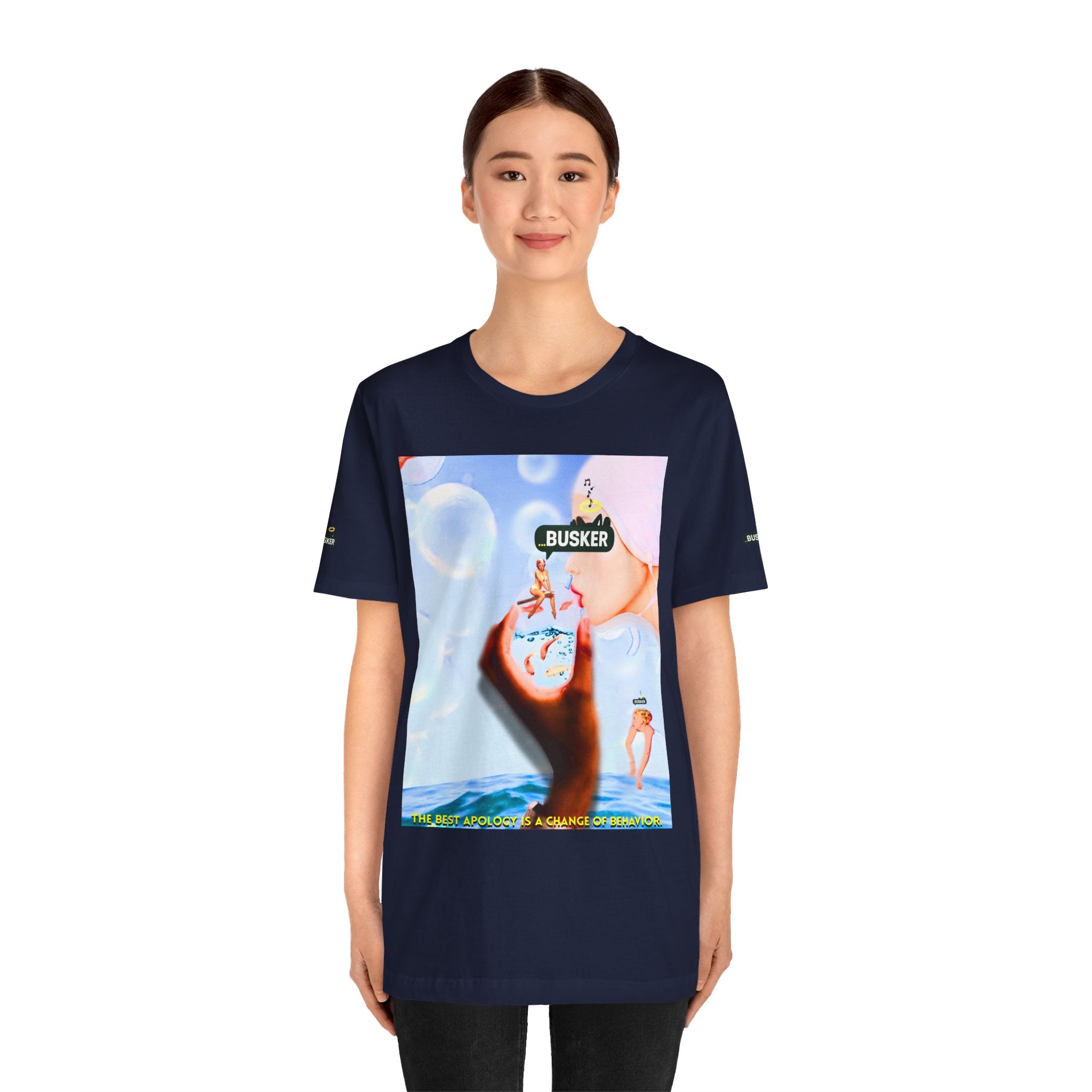 Busker Vibe Unisex Jersey Tee – Colorful Artistic Design for Summer Fun