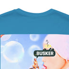Busker Vibe Unisex Jersey Tee – Colorful Artistic Design for Summer Fun