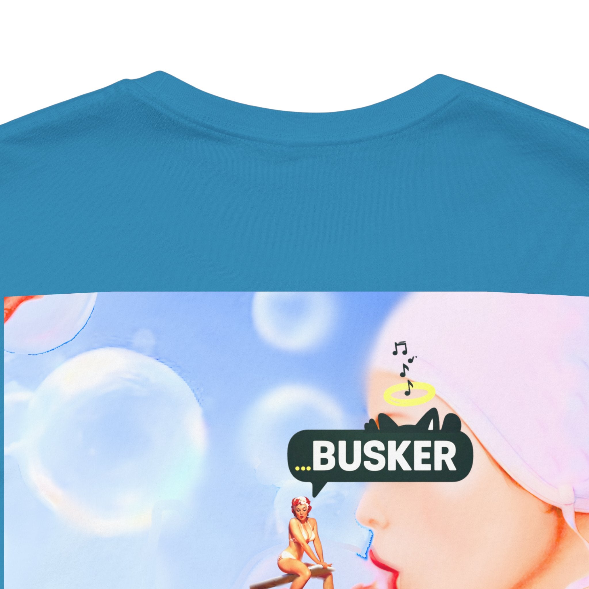 Busker Vibe Unisex Jersey Tee – Colorful Artistic Design for Summer Fun