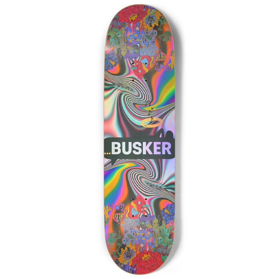 ...BUSKER Bouquet 9" Skateboard (Holographic)